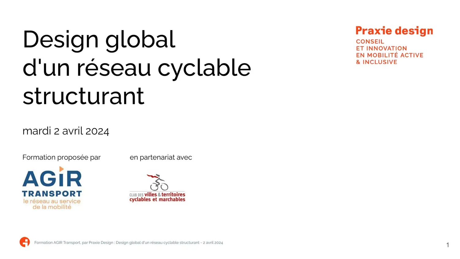 Webinaire design global d’un réseau cyclable structurant