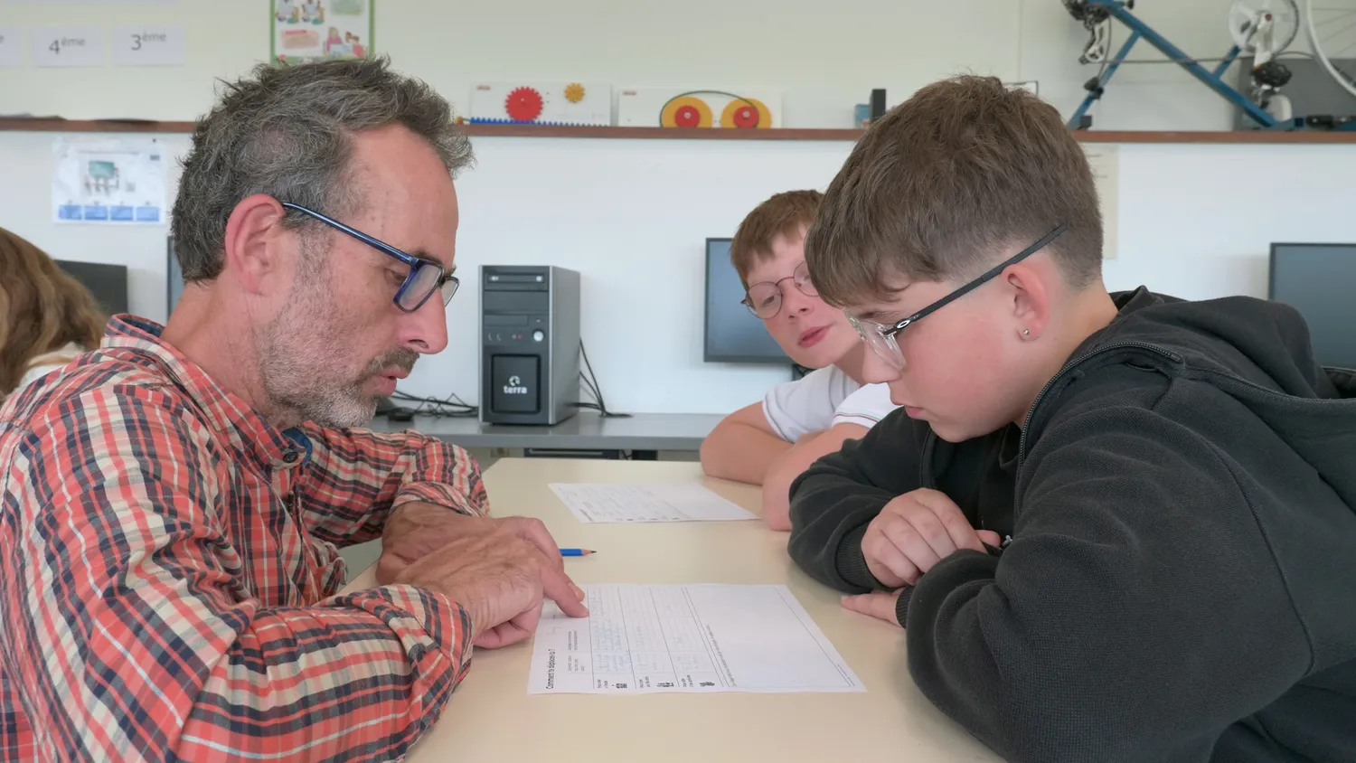 atelier avec des élèves